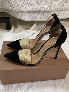 Gianvito Rossi Plexi Pump High Heels in black suede
